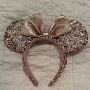 Disney ears Rose gold Sparkling Sequin Bow Headband
